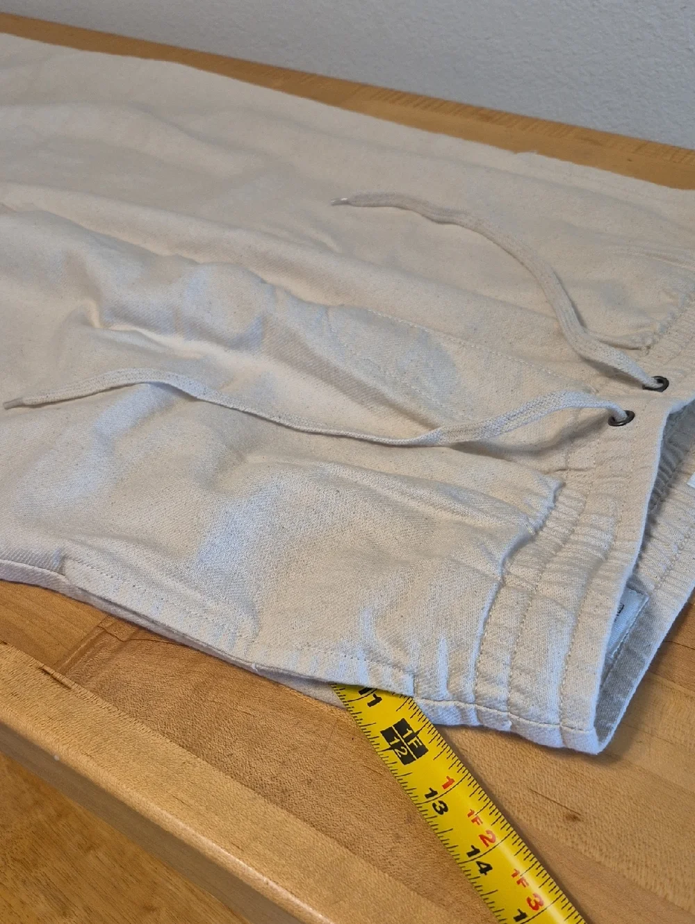 PacSun Straight 100% Cotton Pants Cream Tan - Picture 3 of 12